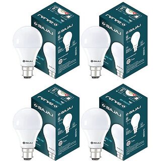 BAJAJ 9 W Basic Round B22 LED Bulb (White, Pack of 4)
