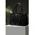Vara Leather Bag For Women's Faux Leather Tote Handbag, Handbag For Women Black Crocodile Pattern, Chain Strap