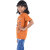Kid Kupboard Cotton Girls T-Shirt, Orange, Half-Sleeves, 8-9 Years KIDS7403