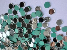 MIRROR GLASS WORLDWIDE Round Shape Mirror Perfect for Lippan, Fabric, Mandala Art, Jewelry Making 6 mm, 1280 Pieces, 100