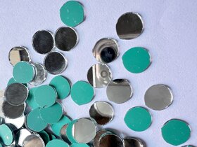 Round Mirror for Jewellery Making,Other Craft Work Like Project  lippan Art, mud Work 12mm 100gm 350piece