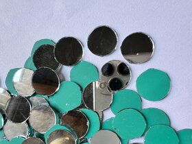 MIRROR GLASS WORLDWIDE Round Shape Mirrors  16 mm Diameter, 175 Pieces, 100gm  Ideal for Lippan Art, Mandala, Fabric C
