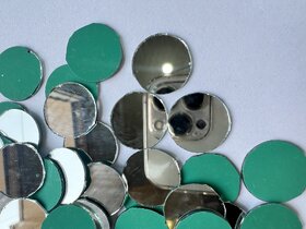 MIRROR GLASS WORLDWIDE Round Shape Mirrors  20 mm Diameter, 125 Pieces, 100gm  Ideal for Lippan Art, Mandala, Fabric C
