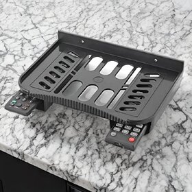 Wall-Mount Shelf, Organizer for Remotes & Media Devices - Black