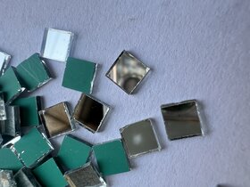 MIRROR GLASS WORLDWIDE Square Shape 5 mm 1200 Pieces 100 gm Decorative Mirrors for Lippan Art, Mandala, Fabric, Jewelry
