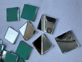 Mirror Glass World Wide Silver Shape Square Mirror 9MM Ideal for Embroidery and Lippan Art,Includes Mirrors
