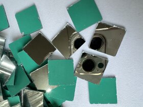 MIRROR GLASS WORLDWIDE Square Shape 15 mm 165 Pieces 100 gm Decorative Mirrors for Lippan Art, Mandala, Fabric, Jewelry