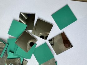 MIRROR GLASS WORLDWIDE Square Shape 25 mm 60 Pieces 100 gm Decorative Mirrors for Lippan Art, Mandala, Fabric, Jewelry M