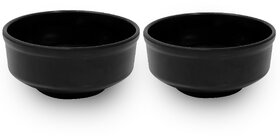 Ariya Melamine Soup Bowl - Black, Set of 2 | Durable, Easy to Clean & Perfect for Soup, Cereal & Snacks