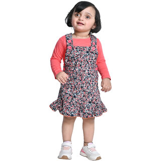 Kid Kupboard Cotton Baby Girls A-Line Frock, Multicolor, Sleeveless, 3-4 Years KIDS7417