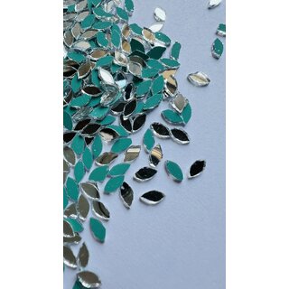 MIRROR GLASS WORLDWIDE Eye Shape 3.5  7 mm 1200 Pieces 100 gm Decorative Mirrors for Lippan Art, Mandala, Fabric, Jewel