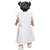 Kid Kupboard Cotton Baby Girls A-Line Frock, White, Sleeveless, 3-4 Years KIDS7414