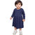 Kid Kupboard Cotton Baby Girls A-Line Frock, Dark Blue, Full-Sleeves, 2-3 Years KIDS7415