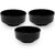 Ariya Melamine Soup Bowl - Black, Set of 3 | Durable, Easy to Clean & Perfect for Soup, Cereal & Snacks