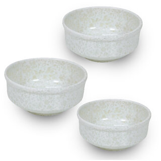 Aurka Melamine Soup Bowl (Marble  Set of 3) Perfect for Soup, Noodles, Cereal, Oatmeal, Pasta, Salads, for Home, Office