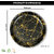 Ariya Melamine 11 Inch Dinner Plates - Black & Gold, Set of 4 | Durable, Lightweight & Easy to Clean