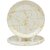 Ariya Melamine 11 Inch Dinner Plates - White & Gold, Set of 3 | Durable, Lightweight & Easy to Clean