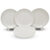 Globenox Melamine 10.5 Inch Dinner Plates - White, Set of 4  Stylish, Break-Resistant  Easy to Clean