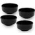 Globenox Melamine Soup Bowl - Black, Pack of  4  Durable, Easy to Clean  Perfect for Soup, Cereal  Snacks