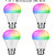 7 in 1 Multicolour LED Bulb auto and Manual change pack of 4