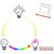 7 in 1 Multicolour LED Bulb auto and Manual change pack of 4