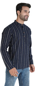 Ecostyle woven cotton long sleeves men's short kurta