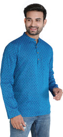 Ecostyle pure Cotton woven long sleeve mens short kurta