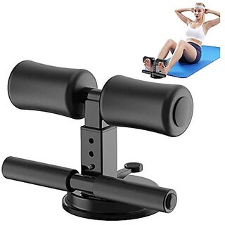 Mount Emporium Sit-ups Assistant Device Upgraded Sit-up Fitness Equipment Muscle Exercise Abdominal Device Portable Sit Up Bar with Foam Padded for Floor 3 Positions for Abs Home Workout (Black Color)