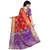 Amazify Women's Borderless Kanjivaram Silk Sarees With Unstitched Blouse (Purple)
