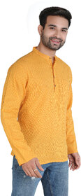 Ecostyle woven long sleeve mens short kurta