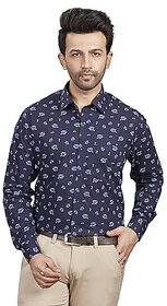 DUKUL Men's Long Sleeve Printed Formal Shirt | Regular Fit | Stylish & Comfortable | Soft Cotton | Machine Washable | Perfect for Business & Office