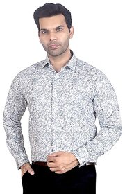 DUKUL Men'ss Printed Cotton Shirt Full Sleeve Regular Fit | Perfect for Formal & Casual Wear