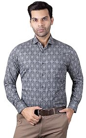 DUKUL Men'ss Printed Cotton Shirt Full Sleeve Regular Fit | Perfect for Formal & Casual Wear