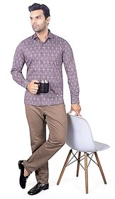 DUKUL Men'ss Printed Cotton Shirt Full Sleeve Regular Fit | Perfect for Formal & Casual Wear