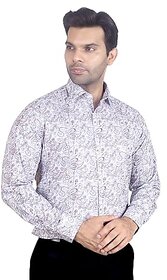 DUKUL Men'ss Printed Cotton Shirt Full Sleeve Regular Fit | Perfect for Formal & Casual Wear