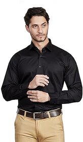 DUKUL Men'ss Regular Fit Solid Formal Shirt| Premium Giza Cotton Satin | Regular Collar | Full Sleave