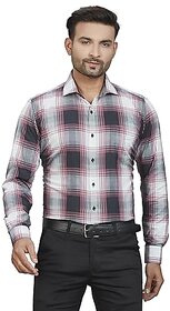 DUKUL Men's Long Sleeve Formal Checks Shirt | Regular Fit | Stylish & Comfortable | Soft Cotton | Machine Washable | Perfect for Business & Office