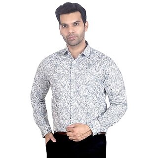 DUKUL Men'ss Printed Cotton Shirt Full Sleeve Regular Fit | Perfect for Formal & Casual Wear