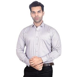 DUKUL Men'ss Printed Cotton Shirt Full Sleeve Regular Fit | Perfect for Formal & Casual Wear