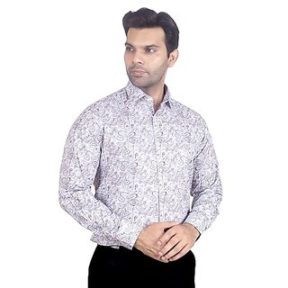 DUKUL Men'ss Printed Cotton Shirt Full Sleeve Regular Fit | Perfect for Formal & Casual Wear