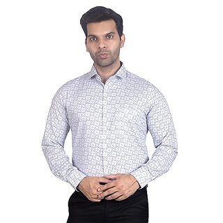 DUKUL Men'ss Printed Cotton Shirt Full Sleeve Regular Fit | Perfect for Formal & Casual Wear