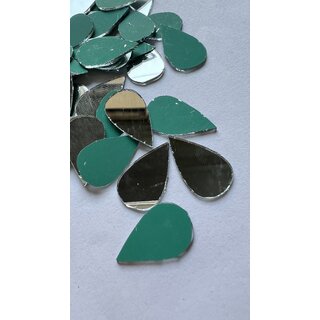 MIRROR GLASS WORLDWIDE Almond Shape Mirror 13  22 mm 190 Pieces Perfect for Lippan, Fabric, Mandala Art, Jewellery Maki