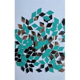 MIRROR GLASS WORLDWIDE Diamond Shape Mirror 9  14 mm 670 Pieces 100 gm Perfect for Lippan, Fabric, Mandala Art, Jewelle
