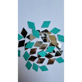 MIRROR GLASS WORLDWIDE Diamond Shape Mirror 14  22 mm 240 Pieces 100 gm Perfect for Lippan, Fabric, Mandala Art, Jewell