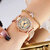 ULTRON Womens Crystal Analog Watch 2024  Premium Rose Gold Stylish Wristwatch