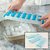 Everyday use ice moulding tray flexible silicone bottom,pop out ice cubes tray, 21 grid cavity,multicolour,pack of 2