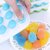 Everyday use ice moulding tray flexible silicone bottom,pop out ice cubes tray, 21 grid cavity,multicolour,pack of 2