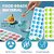 Everyday use ice moulding tray flexible silicone bottom,pop out ice cubes tray, 21 grid cavity,multicolour,pack of 2
