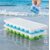 Everyday use ice moulding tray flexible silicone bottom,pop out ice cubes tray, 21 grid cavity,multicolour,pack of 2