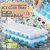 Everyday use ice moulding tray flexible silicone bottom,pop out ice cubes tray, 21 grid cavity,multicolour,pack of 2